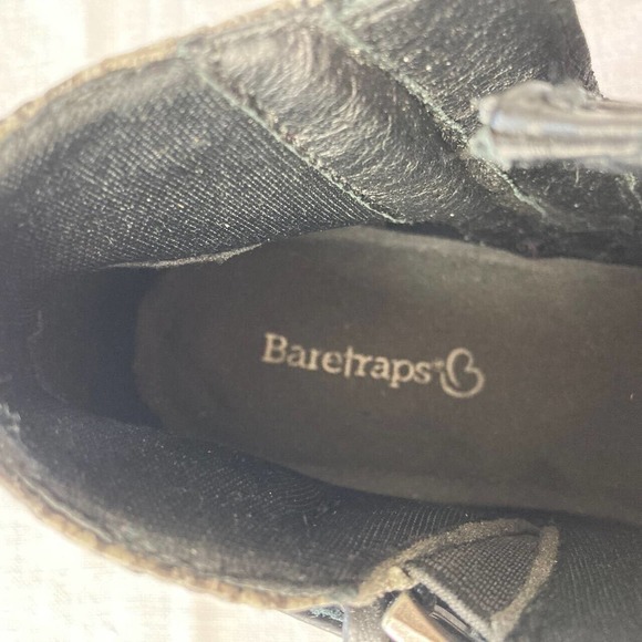 EUC Baretraps Ankle Boot, Bootie, Women's Size 7.5 M Black Faux Snake Skin - Picture 8 of 10